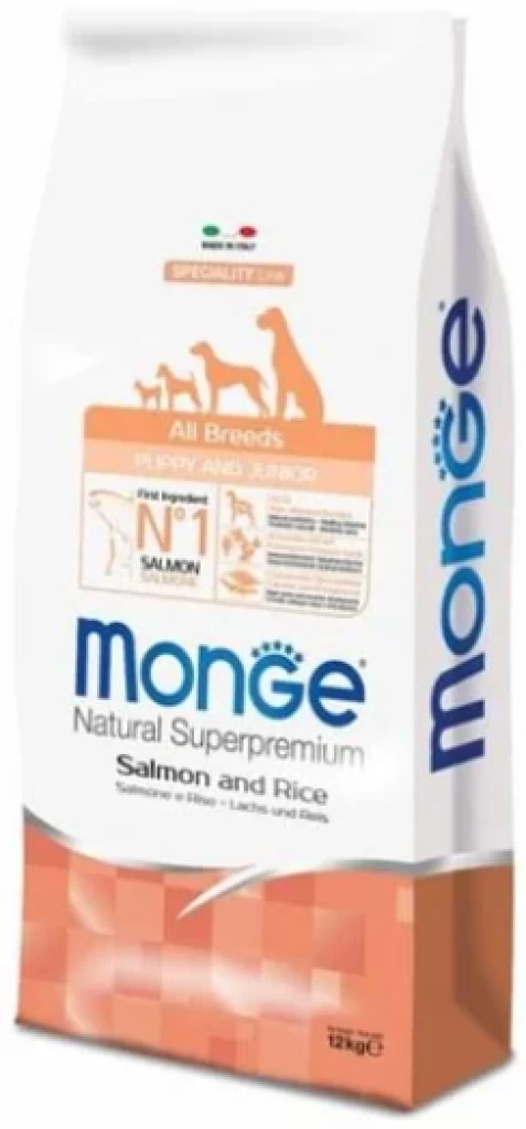 Monge All Breeds Puppy&Junior Salmon with Rice 12KG