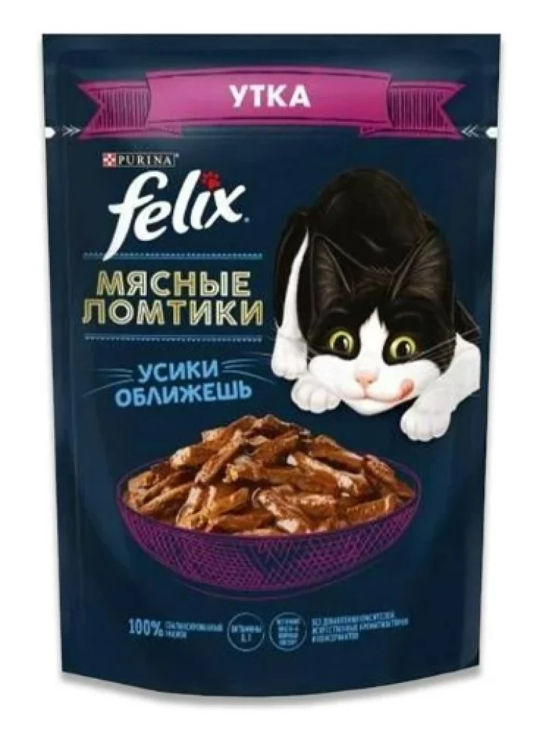 FELIX Мясные ломтики Утка 75G