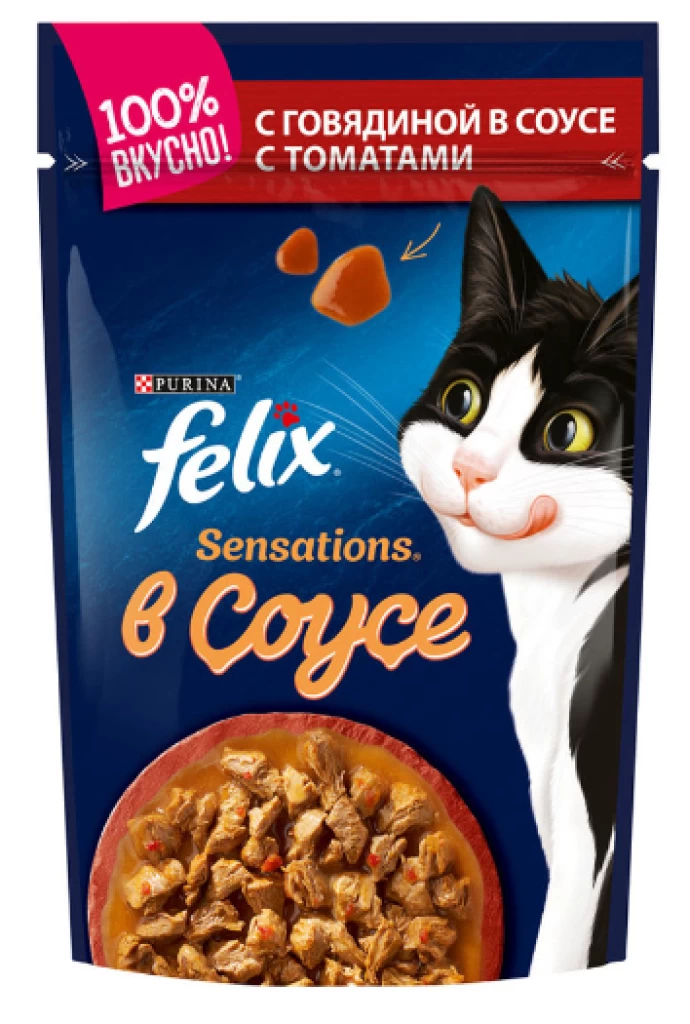 FELIX Sensations Соус Говядина Томат 85G