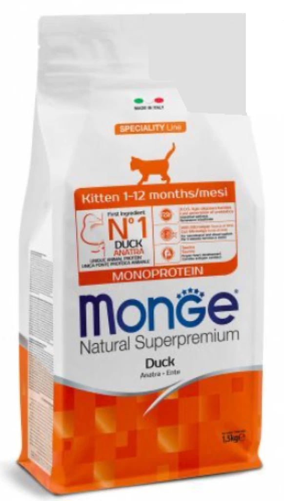 Monge Kitten 1-12 months Rich in Duck 1.5KG