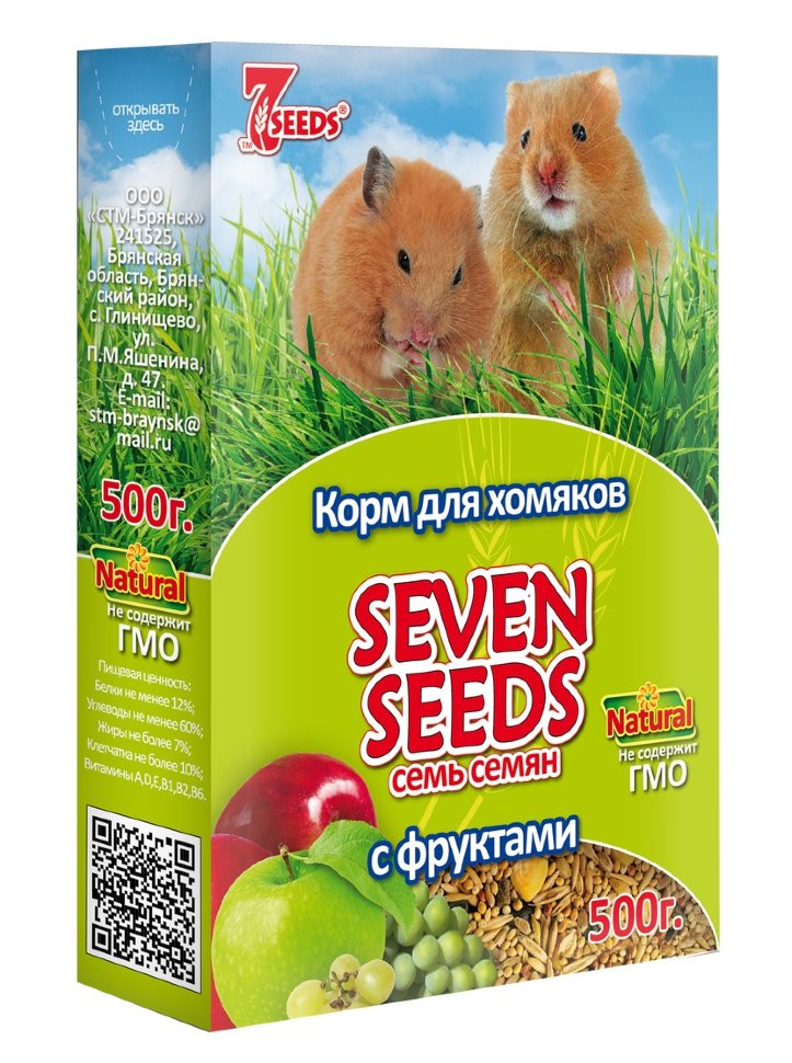 Seven Seeds Корм д/хомяков с фруктами