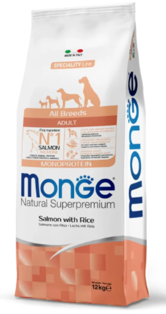 Monge All Breeds Adult Salmon with Rice 12KG