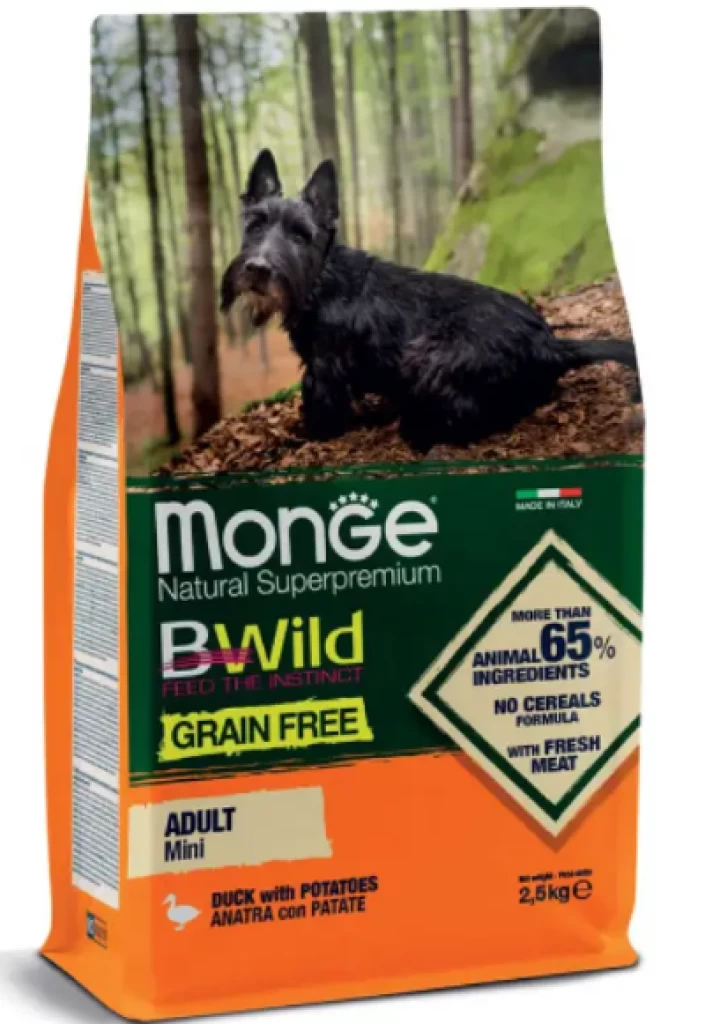 Monge BWild Grain Free Adult Mini Anatra  2.5KG