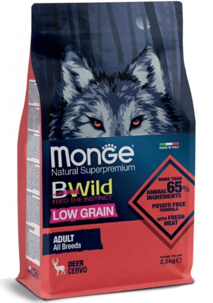 Monge BWild LOW GRAIN Adult All Breeds Cervo 2.5KG