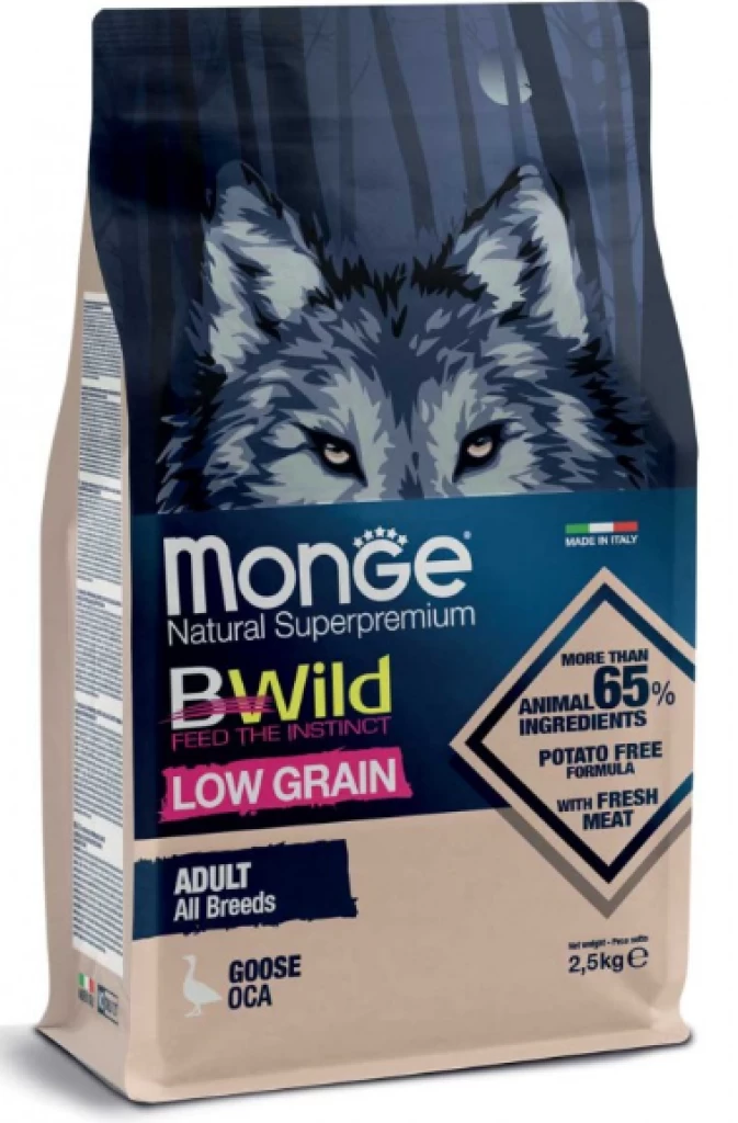 Monge BWild LOW GRAIN Adult All Breeds Goose OCA 2.5KG