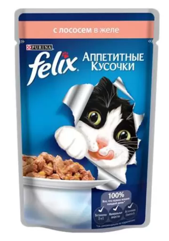 FELIX Аппетитные Кусочки Лосось 85G