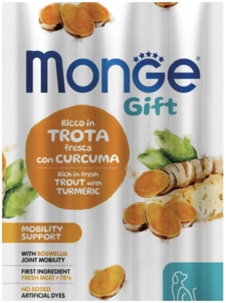 Monge Gift Dog Mobility Support палочки с форелью, босвелией и куркумой 45гр