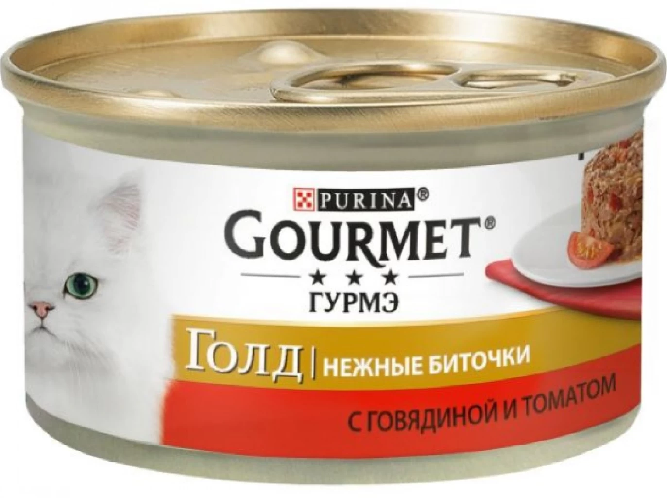 GOURMET Голд Нежные Биточ Говядина Томат 85G