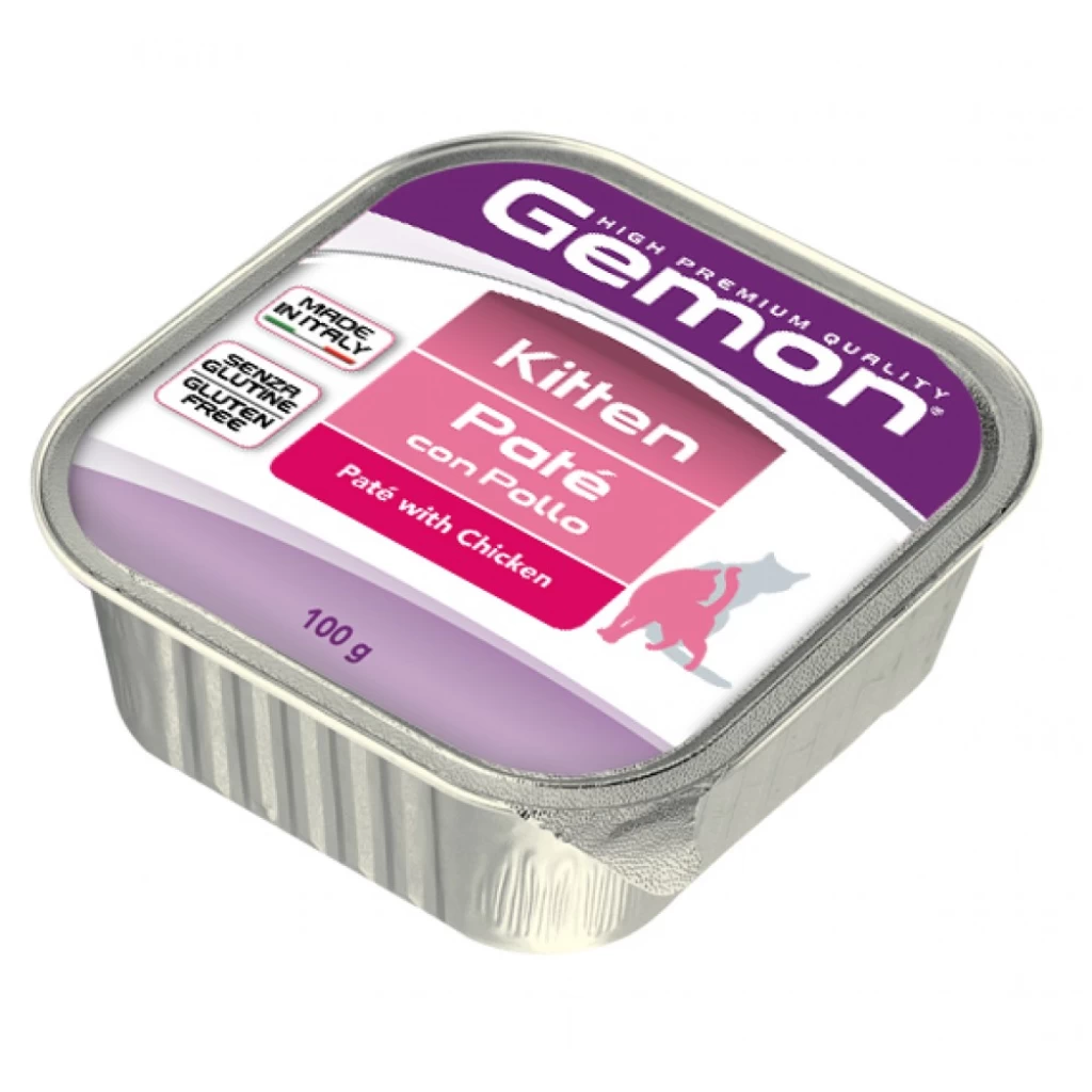 Gemon Влажный корм д/кошек Kitten Pate Pollo 100G