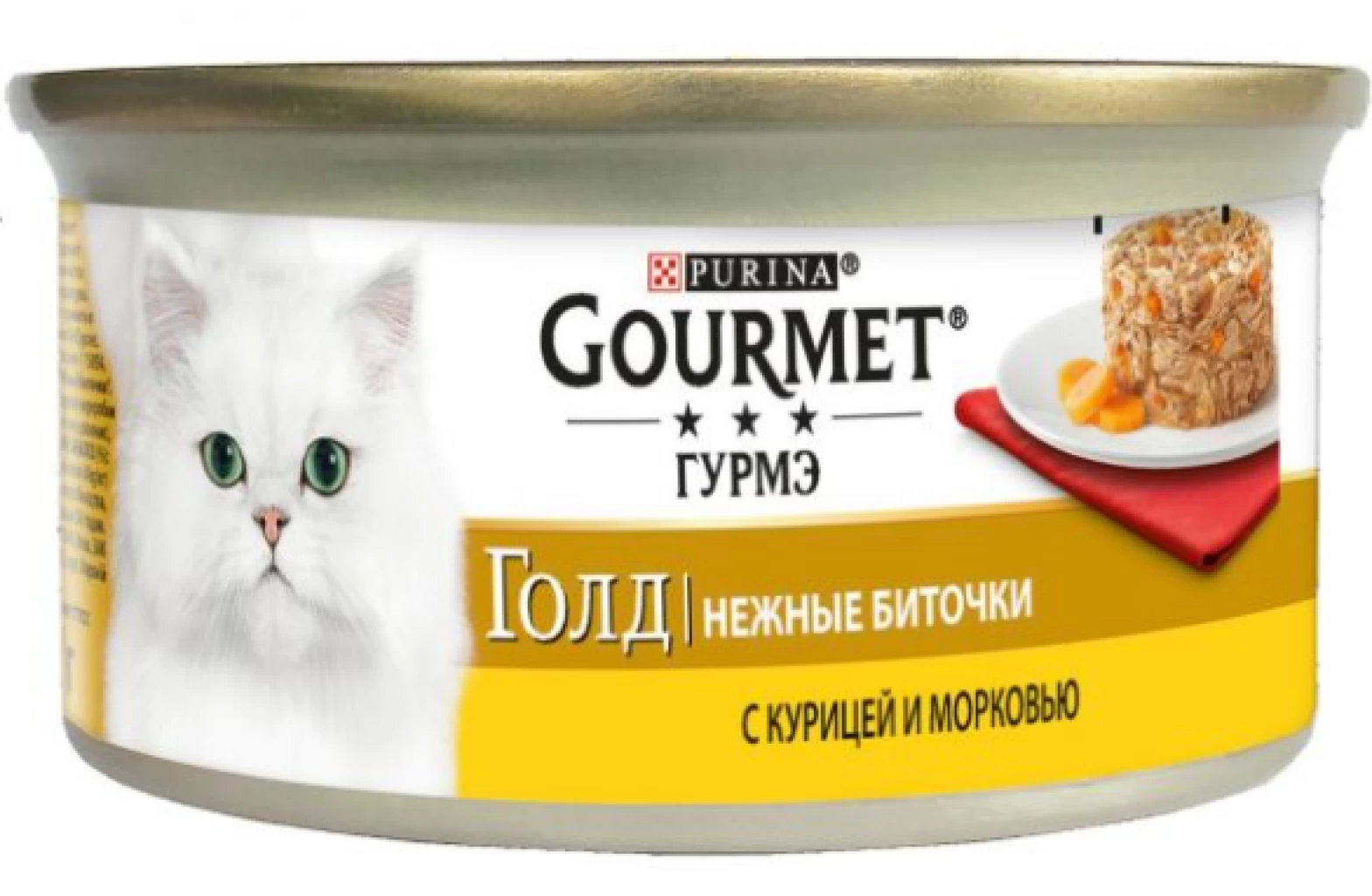 GOURMET Голд Нежные Биточ Курица Морковь 85G