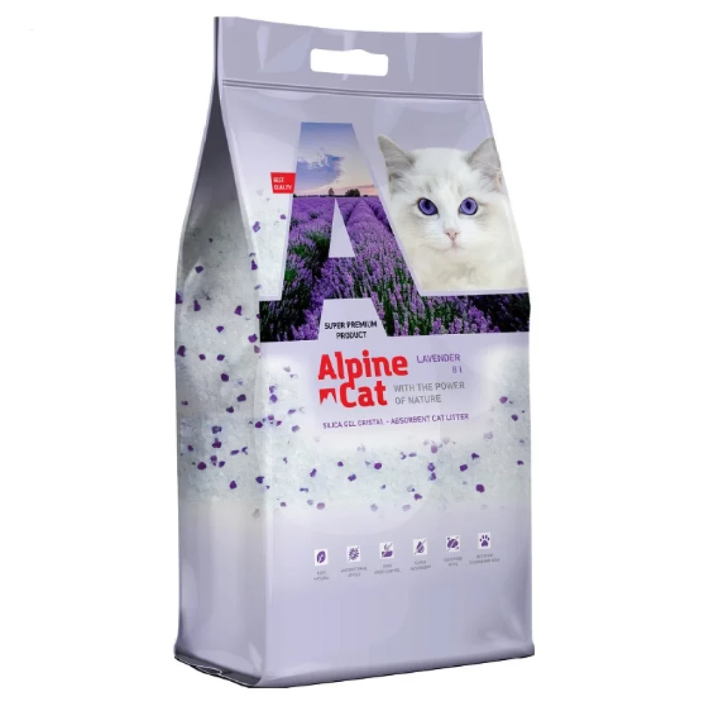 Alpine Cat Силикогель наполнитель с Лавандой 8л