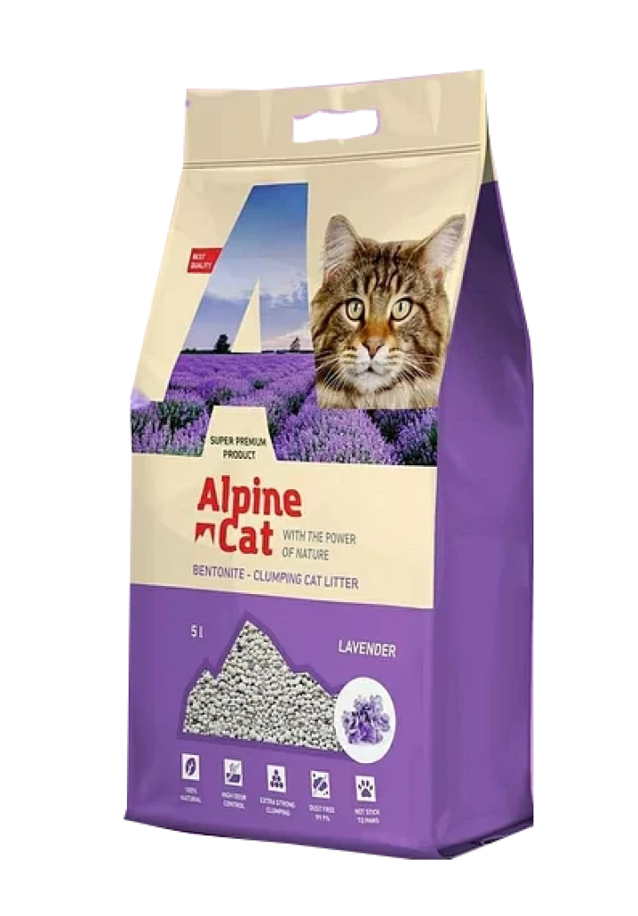 Alpine Cat Комкующийся наполнитель Лаванда 5л