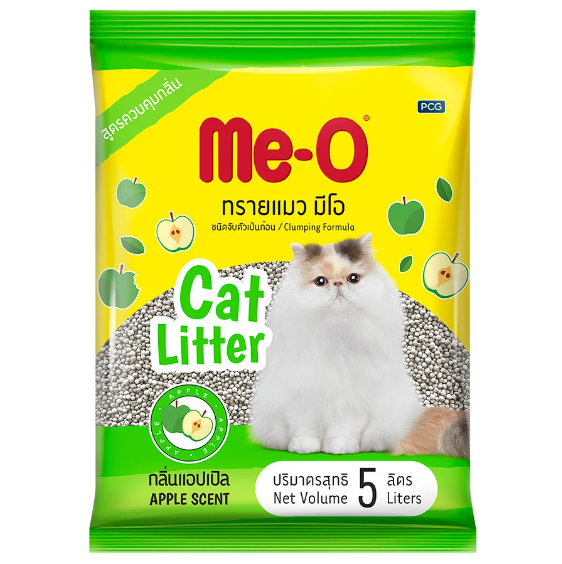 ME-O Cat Litter 5кг Комкующийся Наполнитель Яблоко