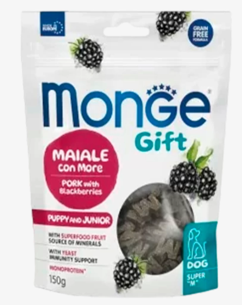 Monge Gift P&J со свежим мясом свинины и ежевикой 150гр