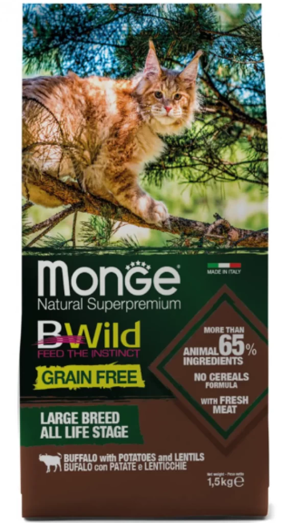 Monge BWild Grain Free Large Breeed Bufalo 10KG