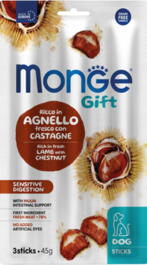 Monge Gift Dog Sensitive digestion с ягненком, каштаном и инулином 45гр